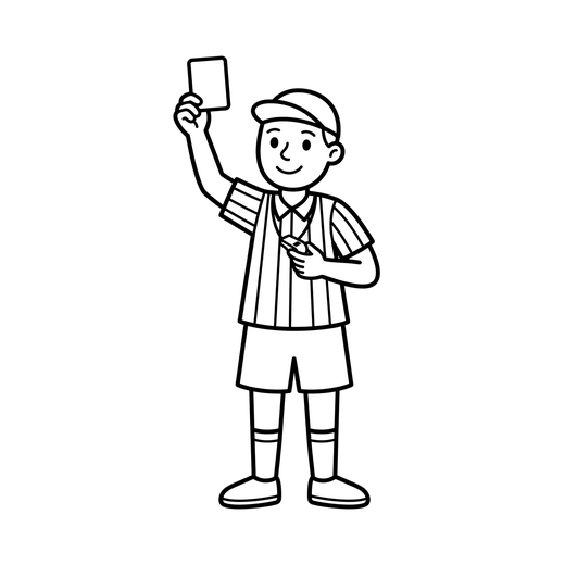 Ausmalbild Schiedsrichter (Fußball Ausmalbilder)