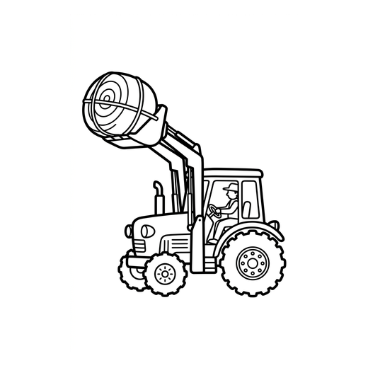 Ausmalbild Frontlader (Traktor Ausmalbilder)