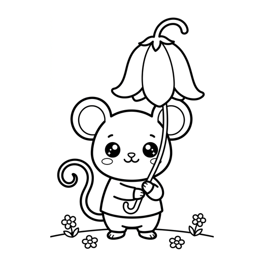 Ausmalbild Maus (Waldtiere Ausmalbilder)