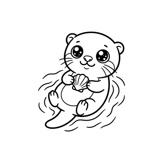 Ausmalbild Otter (Waldtiere Ausmalbilder)